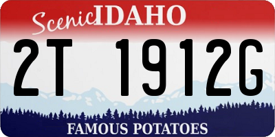 ID license plate 2T1912G