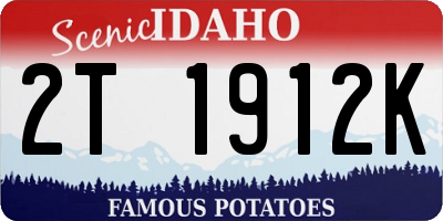 ID license plate 2T1912K