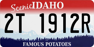 ID license plate 2T1912R