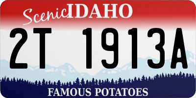 ID license plate 2T1913A