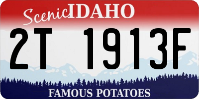 ID license plate 2T1913F