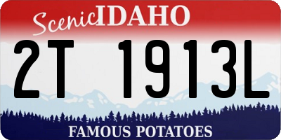 ID license plate 2T1913L