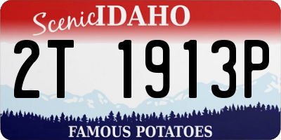 ID license plate 2T1913P