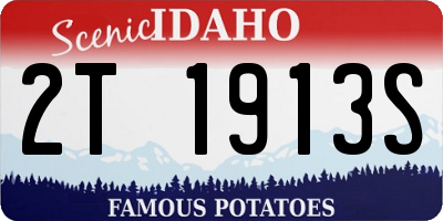 ID license plate 2T1913S