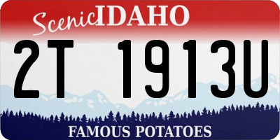 ID license plate 2T1913U