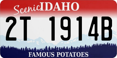 ID license plate 2T1914B