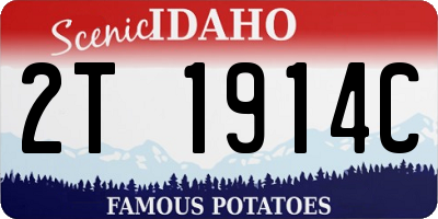 ID license plate 2T1914C
