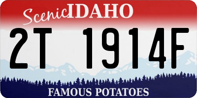ID license plate 2T1914F