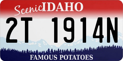 ID license plate 2T1914N