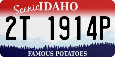 ID license plate 2T1914P
