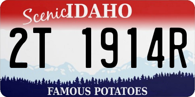 ID license plate 2T1914R