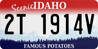 ID license plate 2T1914V
