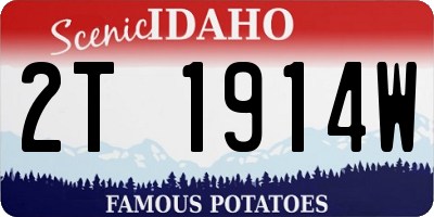 ID license plate 2T1914W