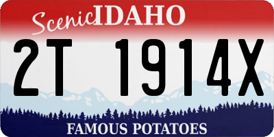 ID license plate 2T1914X