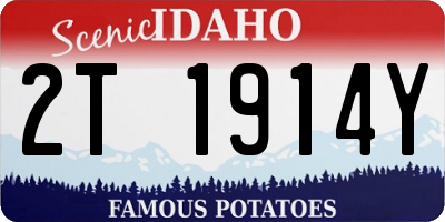 ID license plate 2T1914Y
