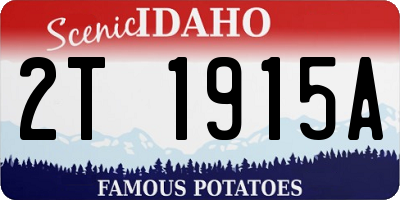 ID license plate 2T1915A