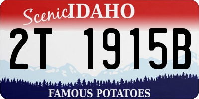 ID license plate 2T1915B