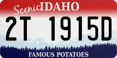 ID license plate 2T1915D