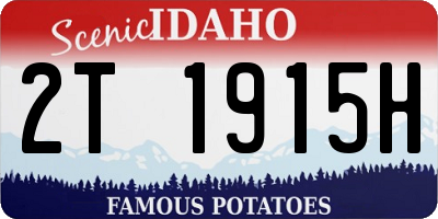 ID license plate 2T1915H