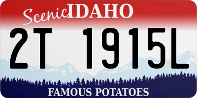 ID license plate 2T1915L