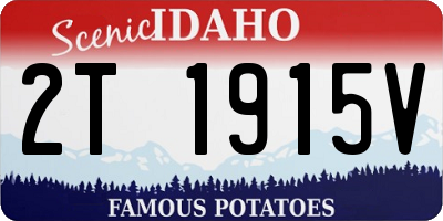 ID license plate 2T1915V
