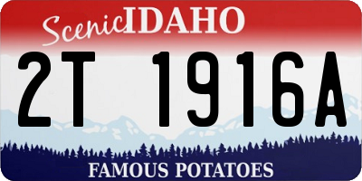 ID license plate 2T1916A
