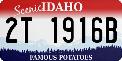 ID license plate 2T1916B