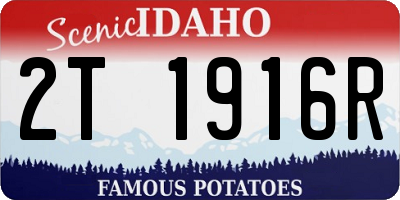 ID license plate 2T1916R