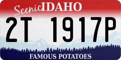 ID license plate 2T1917P