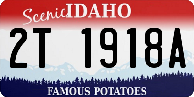 ID license plate 2T1918A