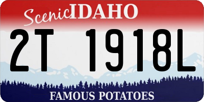 ID license plate 2T1918L