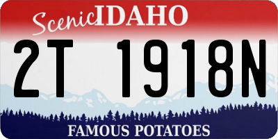 ID license plate 2T1918N