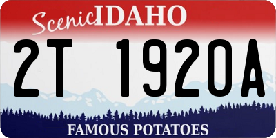 ID license plate 2T1920A