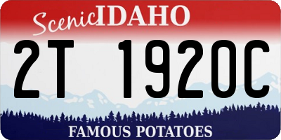 ID license plate 2T1920C