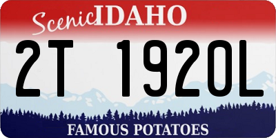 ID license plate 2T1920L