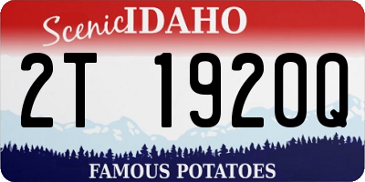 ID license plate 2T1920Q
