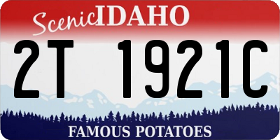 ID license plate 2T1921C