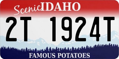ID license plate 2T1924T