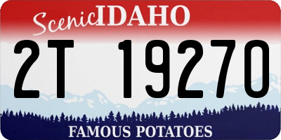 ID license plate 2T1927O