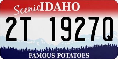 ID license plate 2T1927Q