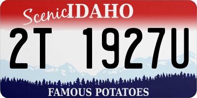ID license plate 2T1927U