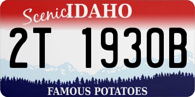 ID license plate 2T1930B