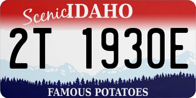 ID license plate 2T1930E