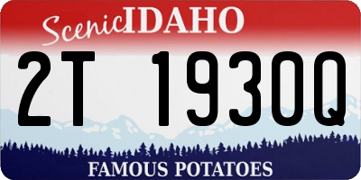 ID license plate 2T1930Q