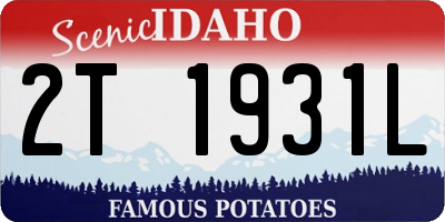 ID license plate 2T1931L