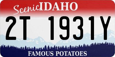 ID license plate 2T1931Y