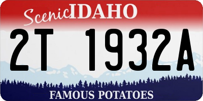 ID license plate 2T1932A