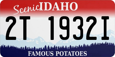 ID license plate 2T1932I