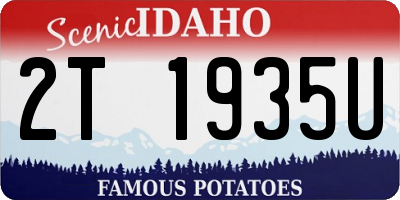 ID license plate 2T1935U