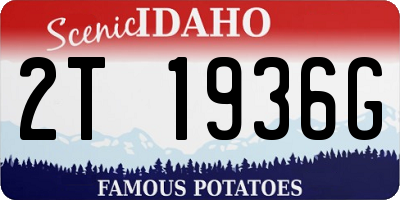 ID license plate 2T1936G